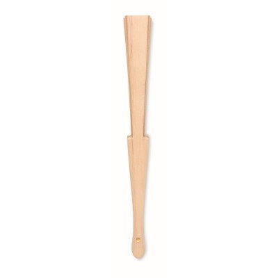Abanico madera y tejido corcho personalizado